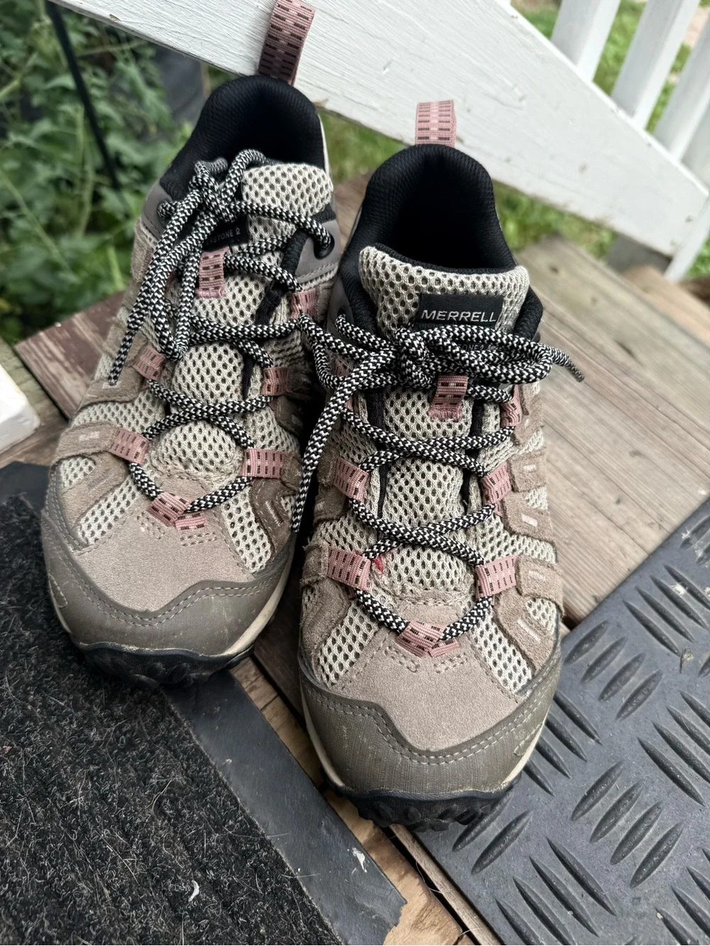 Merrell Taupe and Pink Women's Trail Shoes